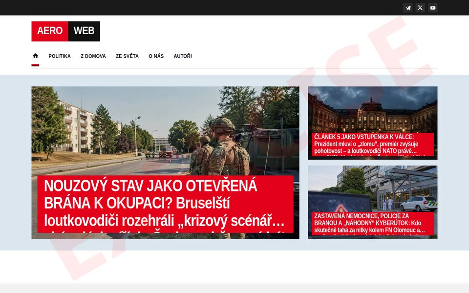 Homepage of Aeroweb