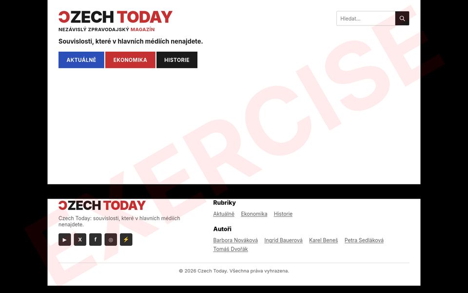 Homepage of Czech Today