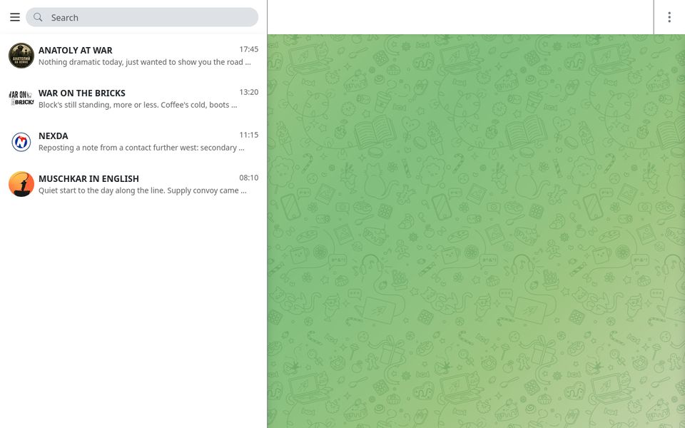 Homepage of Telegram